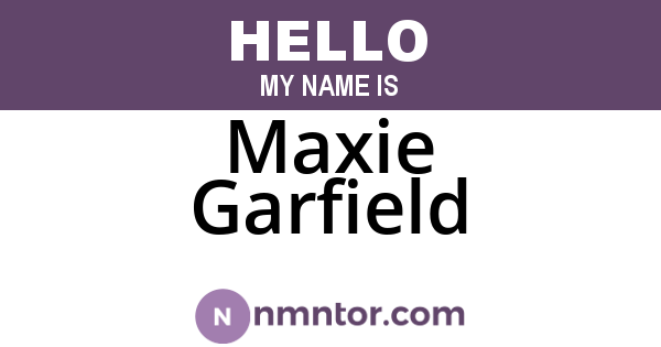 Maxie Garfield