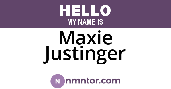 Maxie Justinger