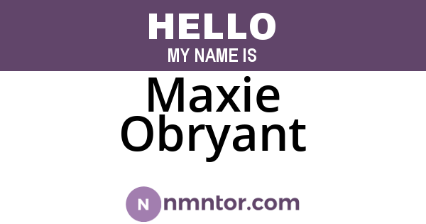 Maxie Obryant