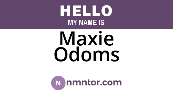 Maxie Odoms