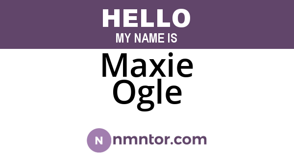 Maxie Ogle