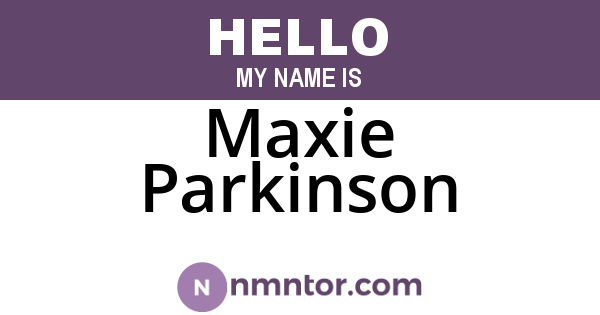 Maxie Parkinson
