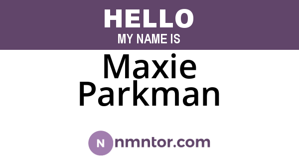 Maxie Parkman