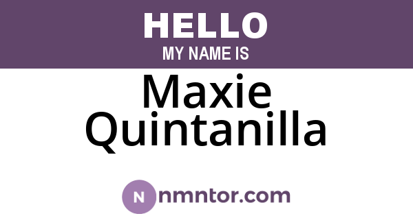 Maxie Quintanilla