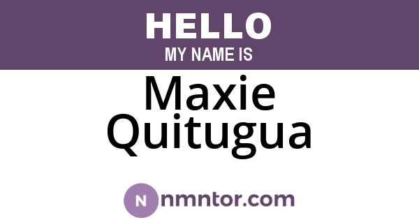 Maxie Quitugua