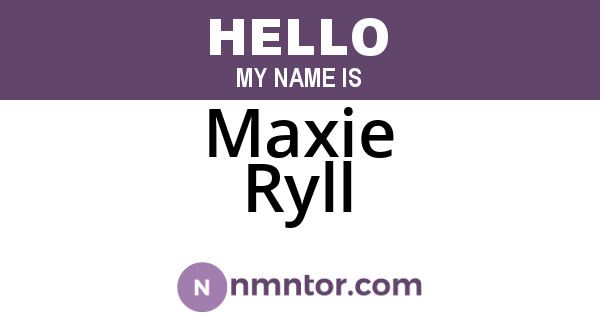 Maxie Ryll