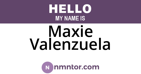 Maxie Valenzuela