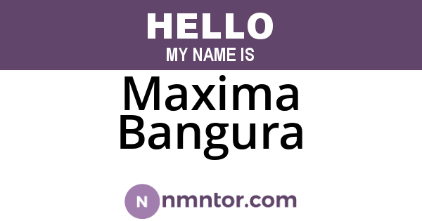 Maxima Bangura