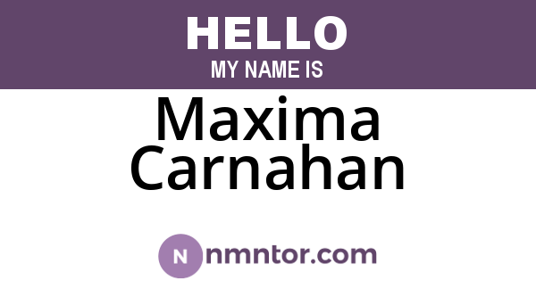 Maxima Carnahan