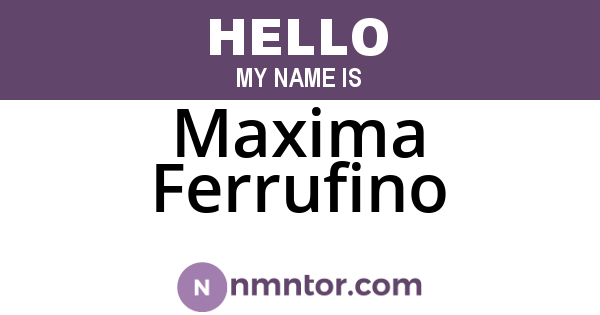 Maxima Ferrufino