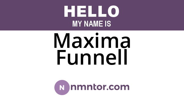 Maxima Funnell