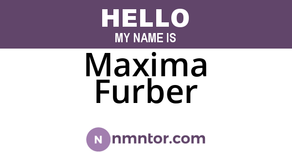 Maxima Furber