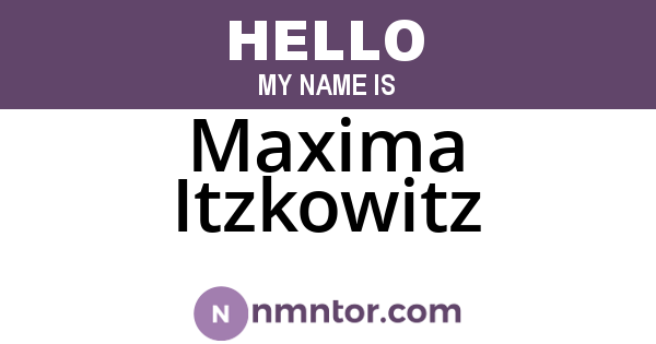Maxima Itzkowitz