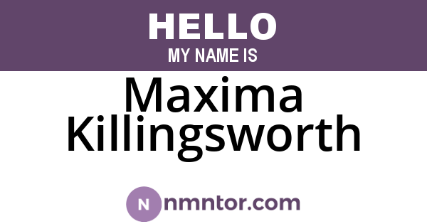 Maxima Killingsworth
