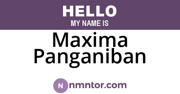 Maxima Panganiban