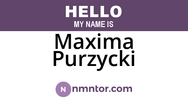 Maxima Purzycki