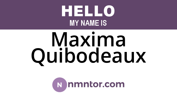 Maxima Quibodeaux