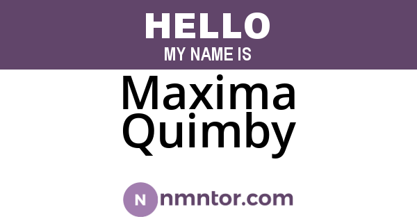 Maxima Quimby