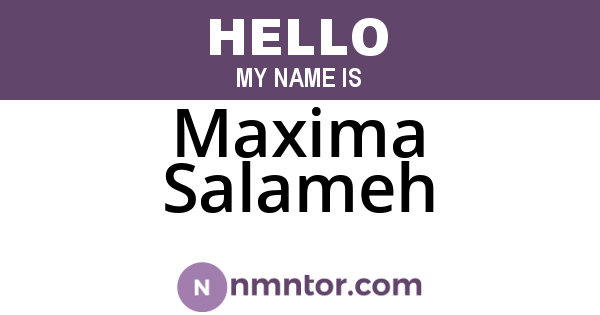Maxima Salameh