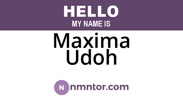 Maxima Udoh