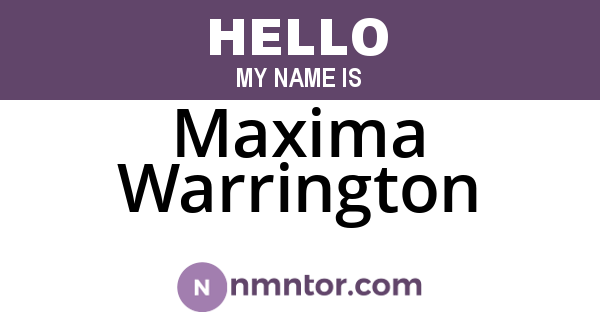 Maxima Warrington