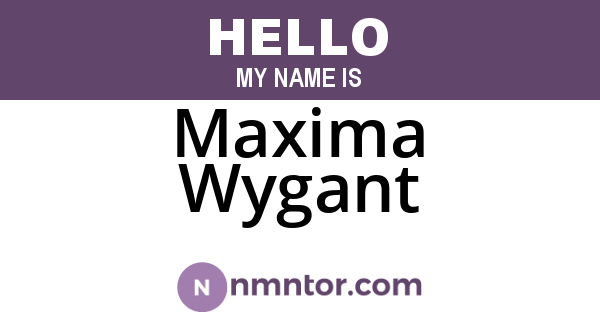 Maxima Wygant