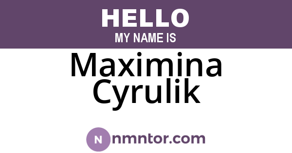 Maximina Cyrulik