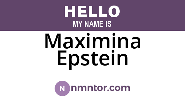 Maximina Epstein