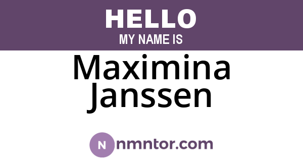 Maximina Janssen