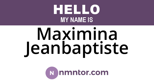Maximina Jeanbaptiste