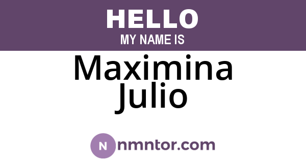 Maximina Julio