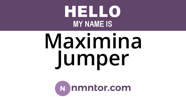 Maximina Jumper