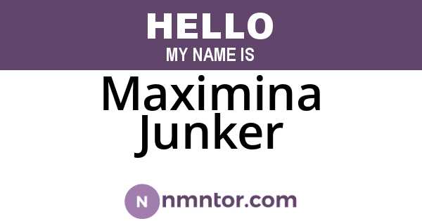 Maximina Junker
