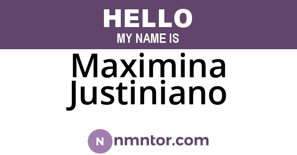 Maximina Justiniano