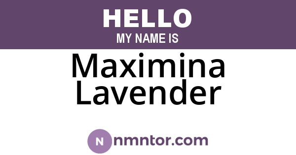 Maximina Lavender
