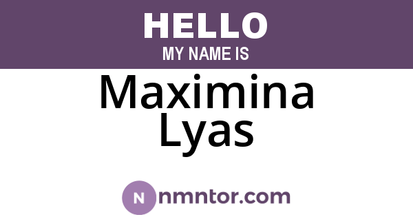 Maximina Lyas