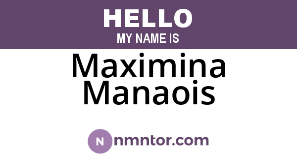 Maximina Manaois