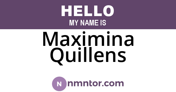 Maximina Quillens