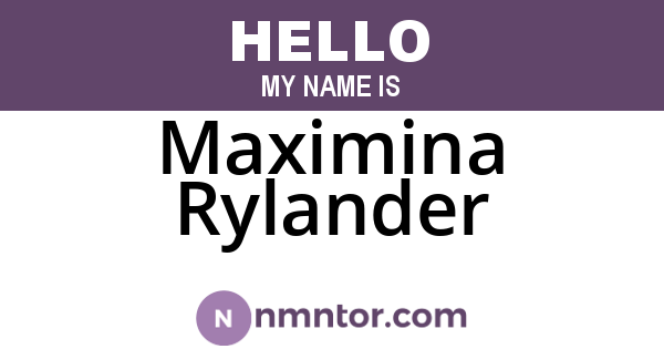 Maximina Rylander