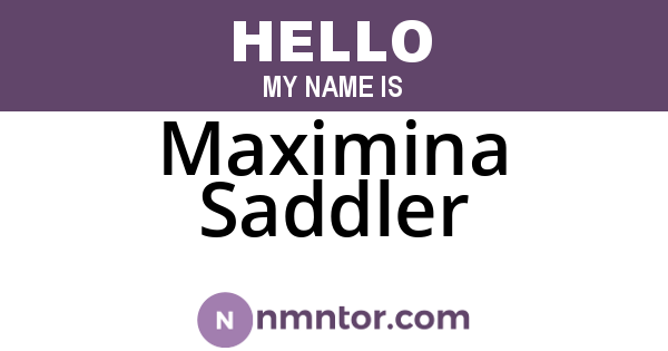 Maximina Saddler