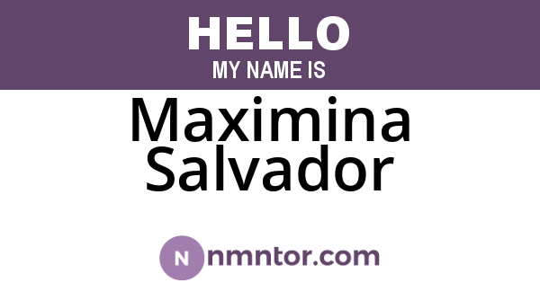 Maximina Salvador