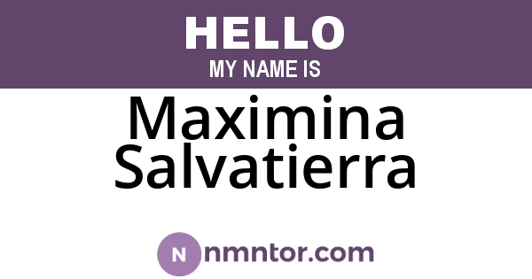 Maximina Salvatierra