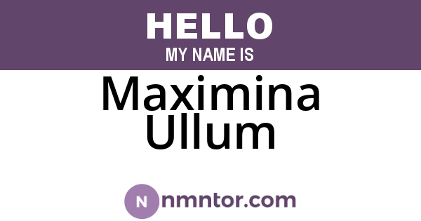 Maximina Ullum