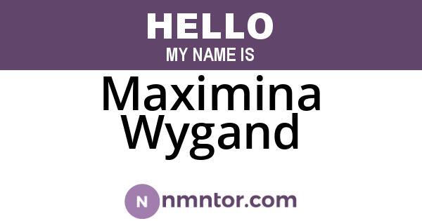 Maximina Wygand