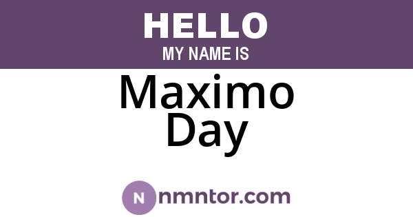 Maximo Day