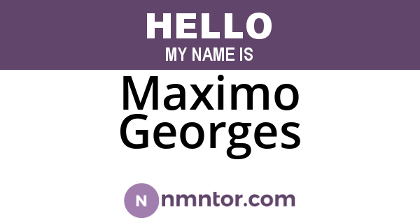 Maximo Georges