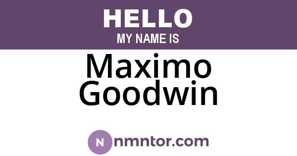 Maximo Goodwin