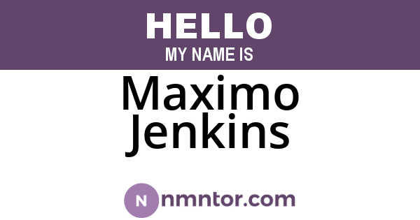 Maximo Jenkins