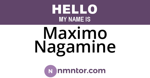 Maximo Nagamine