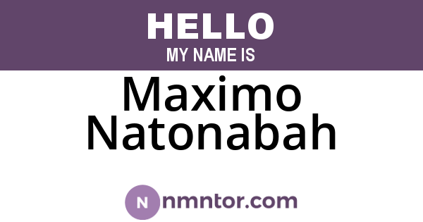 Maximo Natonabah